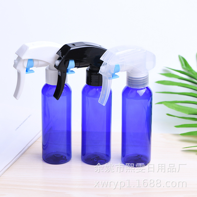 100ml蓝色圆肩瓶 塑料瓶 细雾气喷雾瓶 Pet喷雾瓶G枪喷头