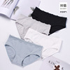 Lace Underwear pure cotton Cotton Antibacterial Crotch Middle-waisted girl Underwear solar system No trace Solid Briefs