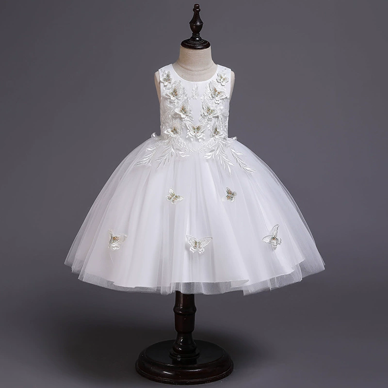 Children's multicoloured evening dress, skirt, wedding dress, small princess costume, European style, for catwalk