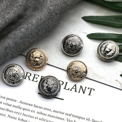 English style trend, retro copper button coat, woolen coat, knitted sweater, metal buttons, new copper button design