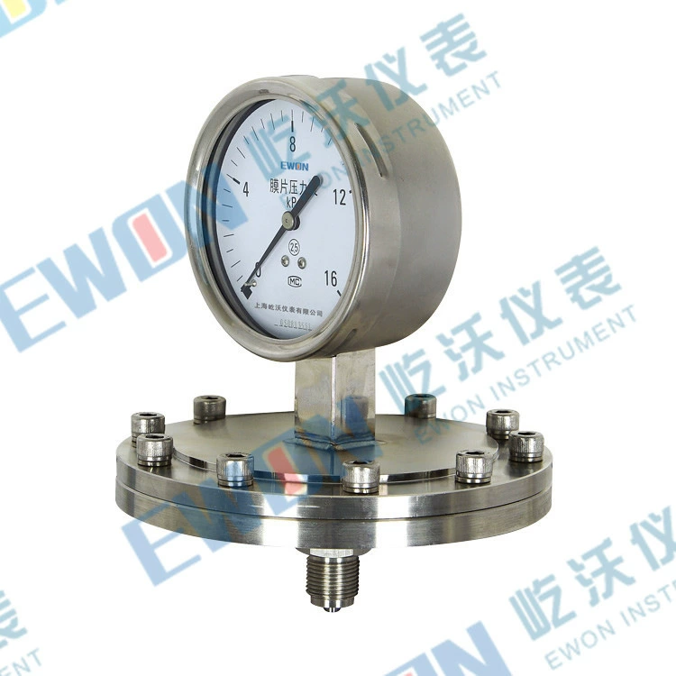 Мембранный манометр из нержавеющей стали YPF-150H/YPF-150B Мембранный Манометр с резьбовой установкой 316SS
