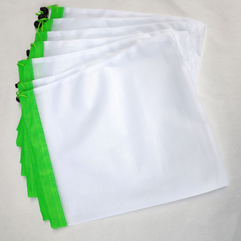 厂家批发水果蔬菜抽绳束口袋购物手提日用品包装网袋结实结实耐用