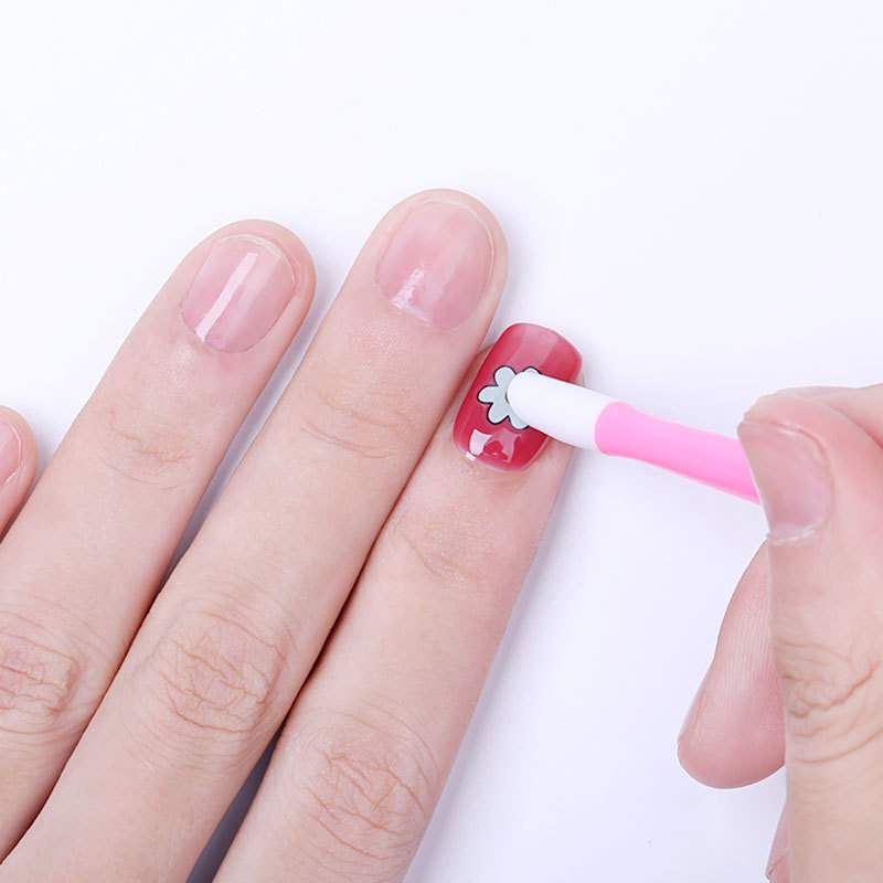 Nail art embossing stick nail sticker silicone press pen magic mirror powder tool multifunctional hollow carved glue stick