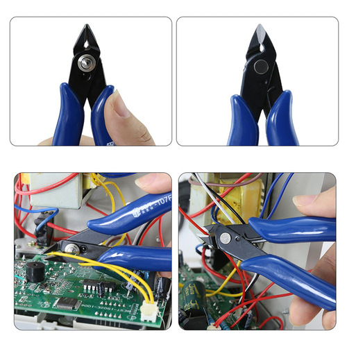 Bestar Cutting Pliers, Electronic Component Pliers, Wire Cutters, Manual Pliers with Beveled Nip for Stripping Wires, Manufacturer Model 107F