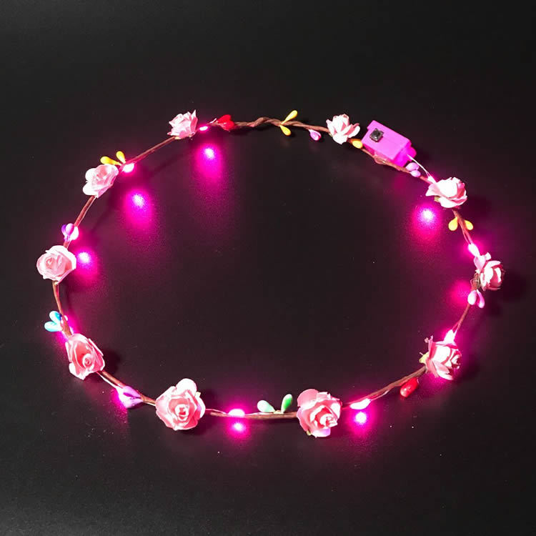 中梅花10花LED发光(青粉)花环