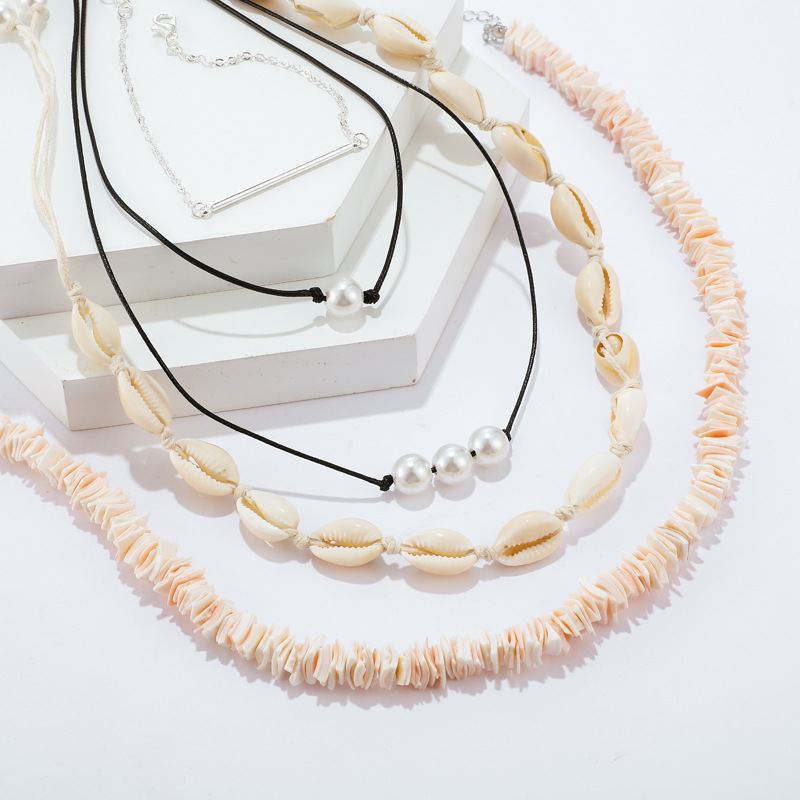 Shell Necklace Pearl Necklace Set Gravel Shell Fragment Necklace Women display picture 3