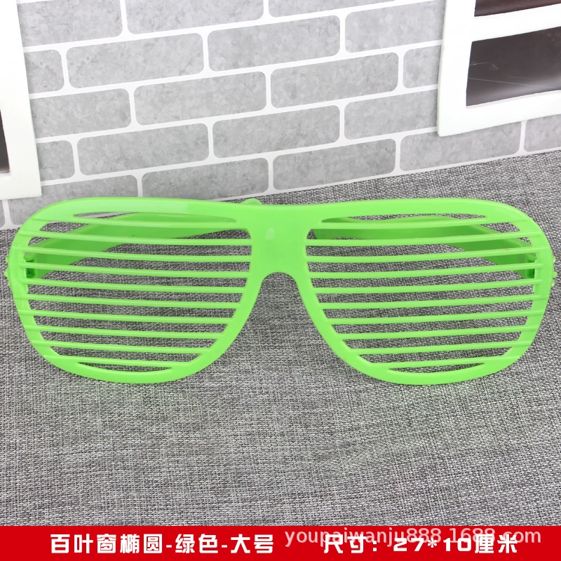 Очки-шоурум Shutter‑shade, oversized овальные пластиковые жалюзи, цветной фестивальный аксессуар для взрослых