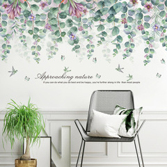 Tropical background wall stickers, wall decorations, bedroom room decorations, self-adhesive paintings, warm flowers