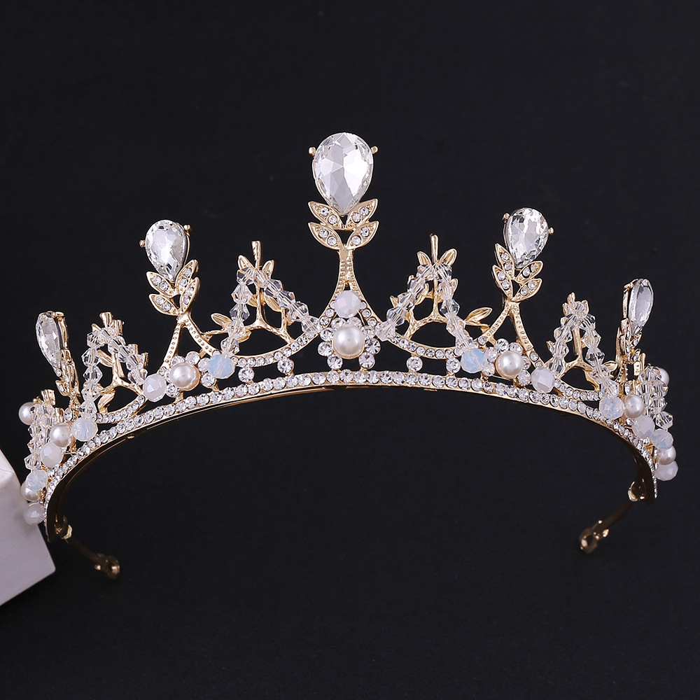 bridal handmade crown beaded crown