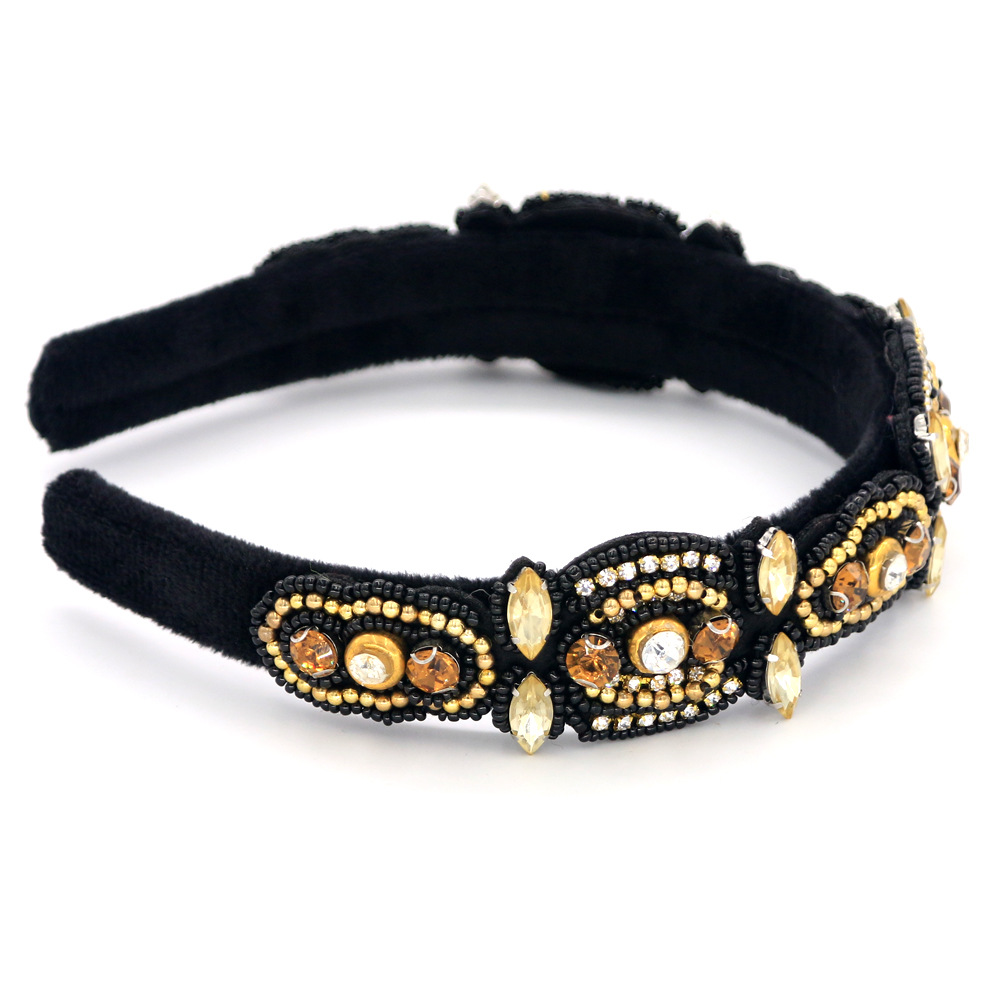 Hand Beaded Alloy Rhinestone Headband Suppliers China display picture 5