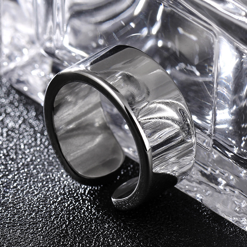 TitaniumStainless Steel Simple  Ring  Brushed matte6  Fine Jewelry NHIM1635Brushedmatte6picture6