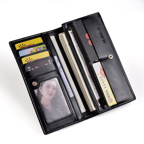 wallet hot-selling men's fashion long wallet soft leather wallet with large capacity mobile phone bag multi-card slot card bag