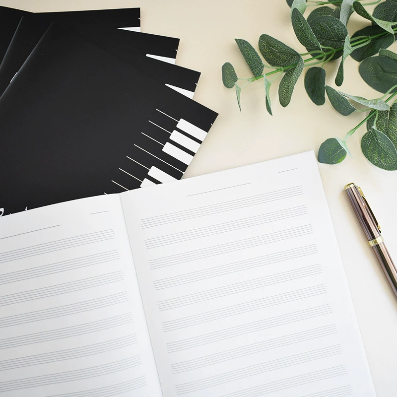 Universal book, piano, music guitar, laptop, copybook, training