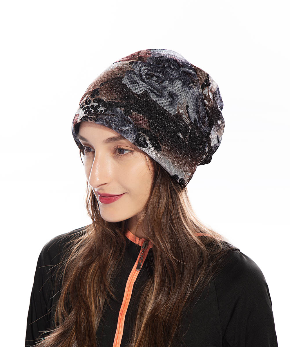 Spring Fashion New Hooded Cap Casual Hat Indoor Sleeping Cap Printed Bohemian Loose Female Hat display picture 13