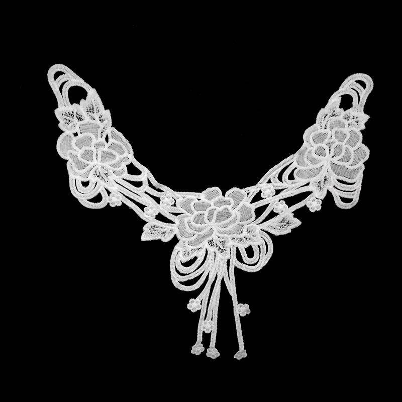 水溶蕾丝领花 牛奶丝刺绣胸花 立体镂空绣花衣领 DIY花边辅料
