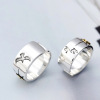 Accessory, fashionable ring solar-powered for beloved suitable for men and women, silver 925 sample, Korean style