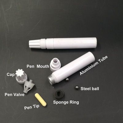 廠家批發 鋁管油漆筆配件 大容量23MM鋁杆可添加墨水 圓頭