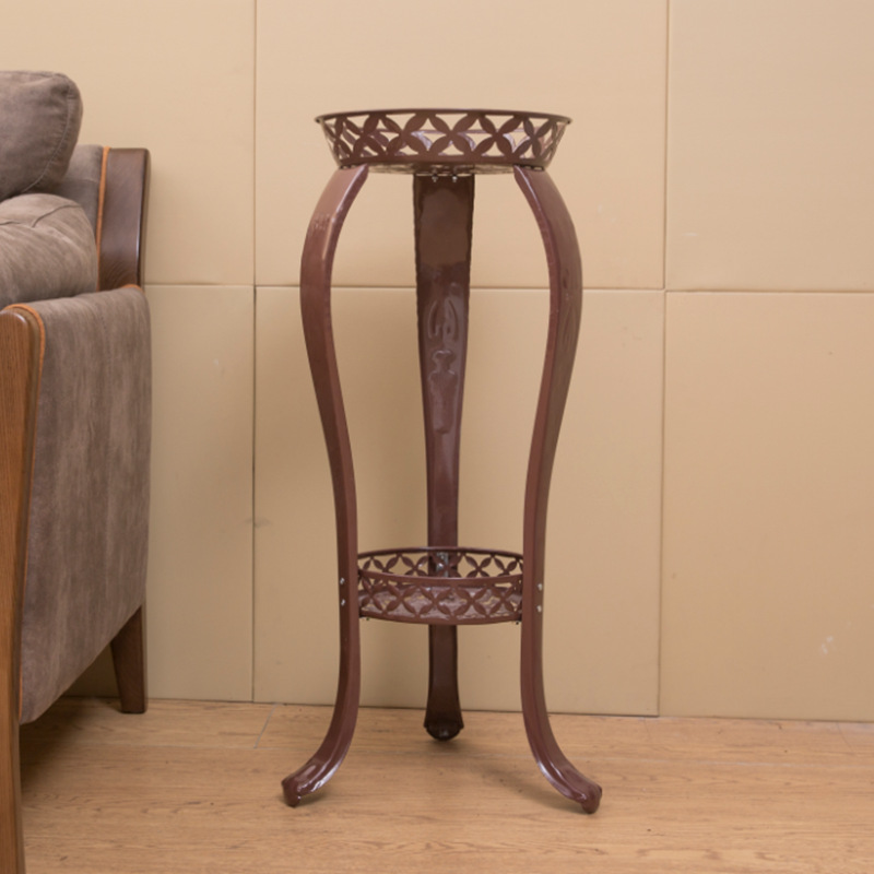 歐式鐵藝陽台室內客廳吊蘭綠蘿花盆架花架子鐵藝多層置物架