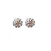 Shiny zirconium solar-powered, earrings, crystal, fashionable accessory, Korean style