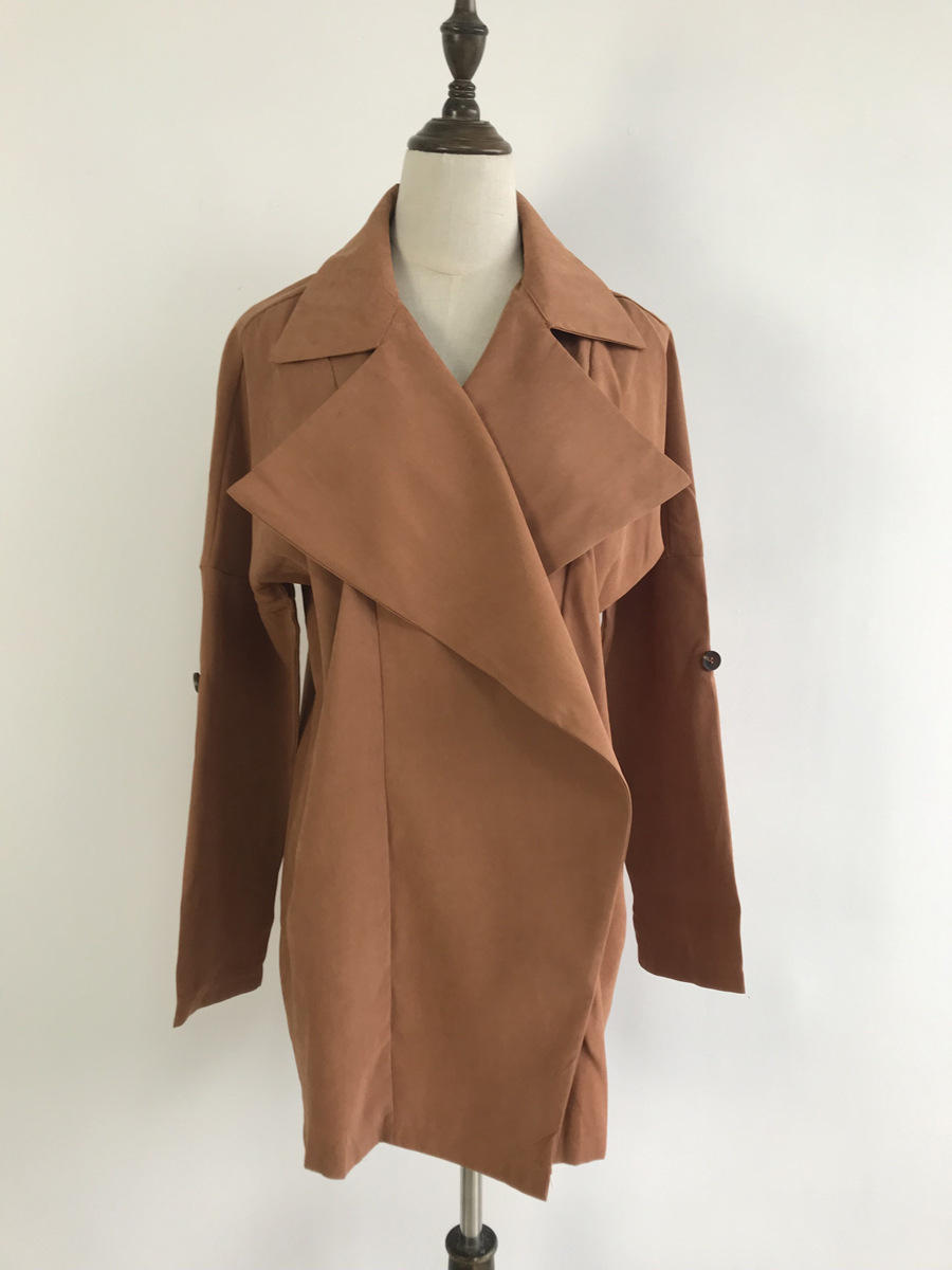 autumn and winter new loose casual windbreaker women's three-quarter sleeve jacket wholesale NSDF1302