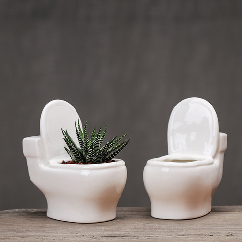 Gardening cross-border white ceramic succulent flower pot creative European balcony planting green plant small flower pot hotel flower pot