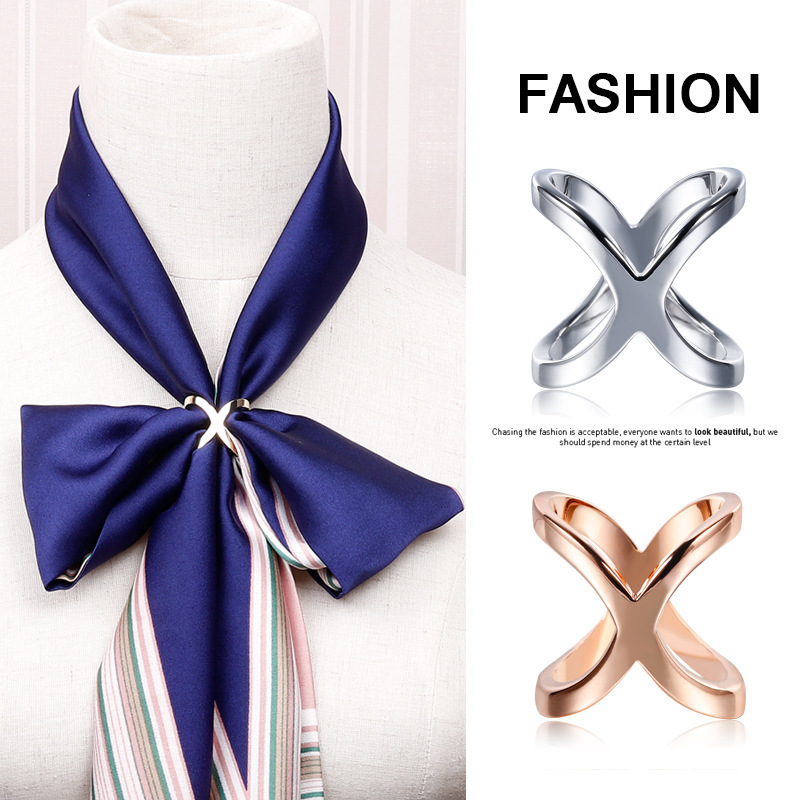 5g Weight Scarf Ring Classification Daily Occasion Alloy Material Geometric Pattern All Seasons Season Women's Gender Enamel, Pearl, Hollow Out Design Simple Style Style Women's Simple Style Geometric Alloy Enamel Pearl Hollow Out Scarf Ring 无