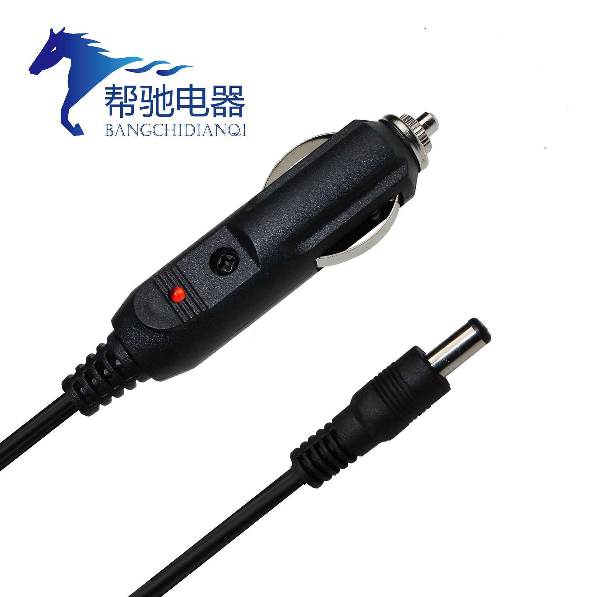 车载美式dc点烟器线 5521DC插头 1.5米延长电源线