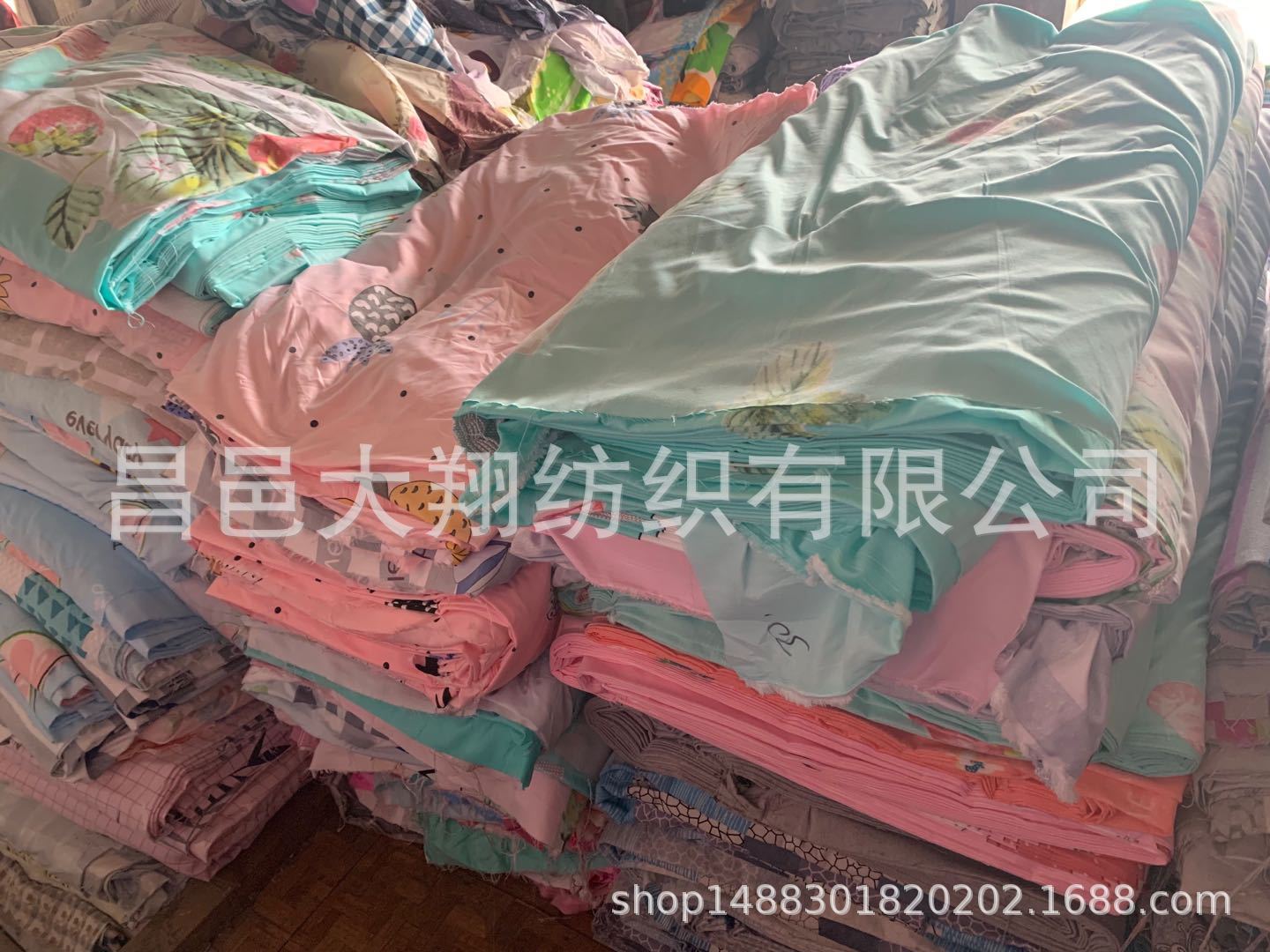 水洗棉库存布 二等布 床品布料 被子柔软褶皱处理布