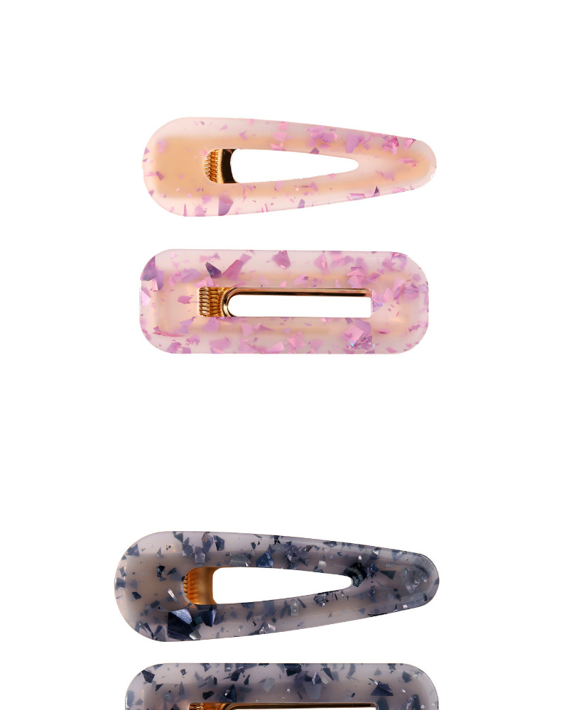 28g Weight No Inlaid Inlay Material Headwear Classification Festival Occasion Synthetics Material Geometric Pattern Women'S Gender Plating Design Fashion Style Multicolor Color Colorful Geometric-shaped Hollow Out Two-piece Hair Clip Set 7