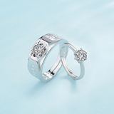 Памятное серебряное обручальное кольцо подходит для мужчин и женщин для влюбленных, популярно в интернете, подарок на день рождения