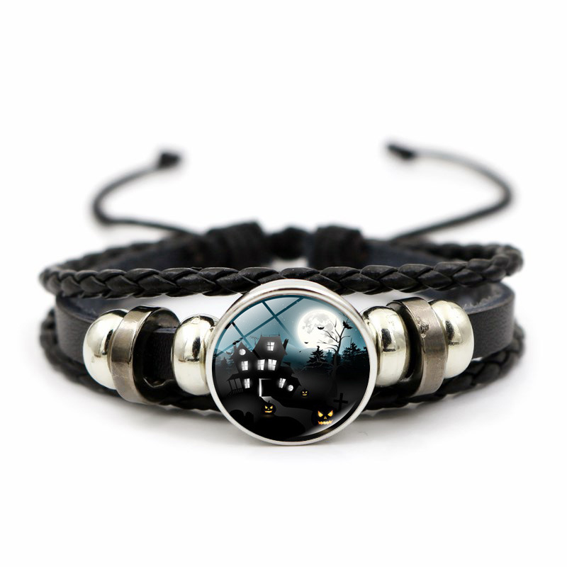 Nei Accessoiren Halloween Dämon Kürbis Zäit Edelsteng Moud Kreativ Geflochtene Perlenarmband Accessoiren_voghion.com