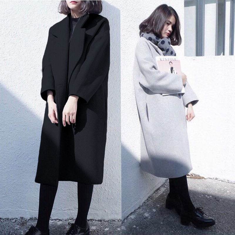 2020 Woolen Coat Women's Mid-length Korean Style New Student's Autumn and Winter Thickened Cocoon-shaped Woolen Coat