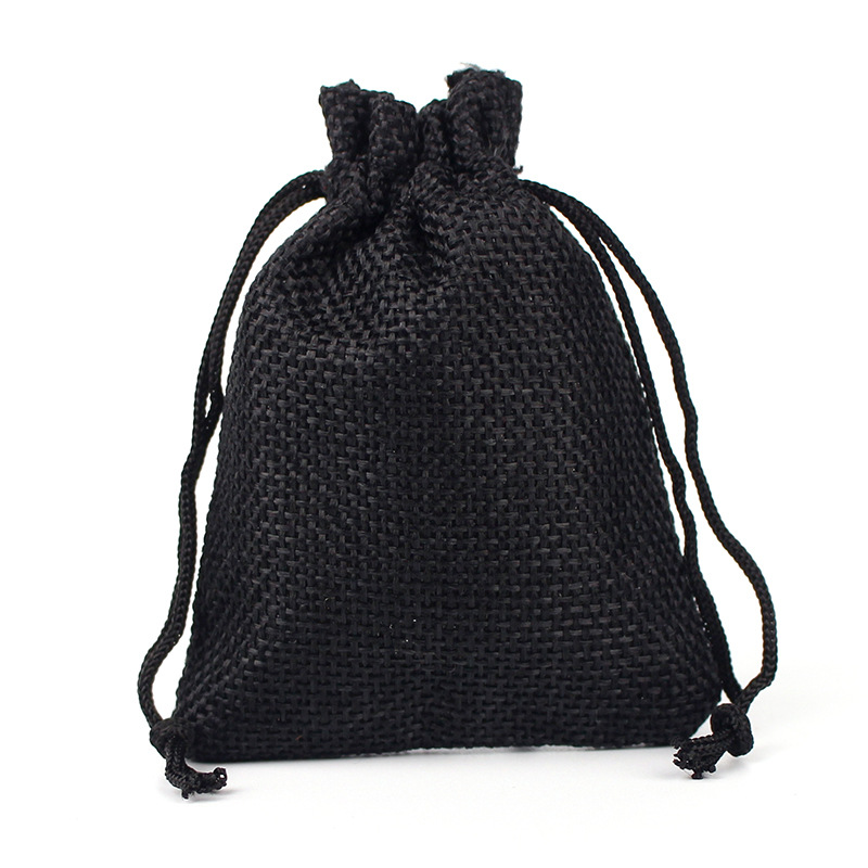 Fábrica en stock bolsa de lino Wenwan bolsa de embalaje de la joyería bolsa de té zongzi Almacenamiento de lino bolsa de cordón al por mayor