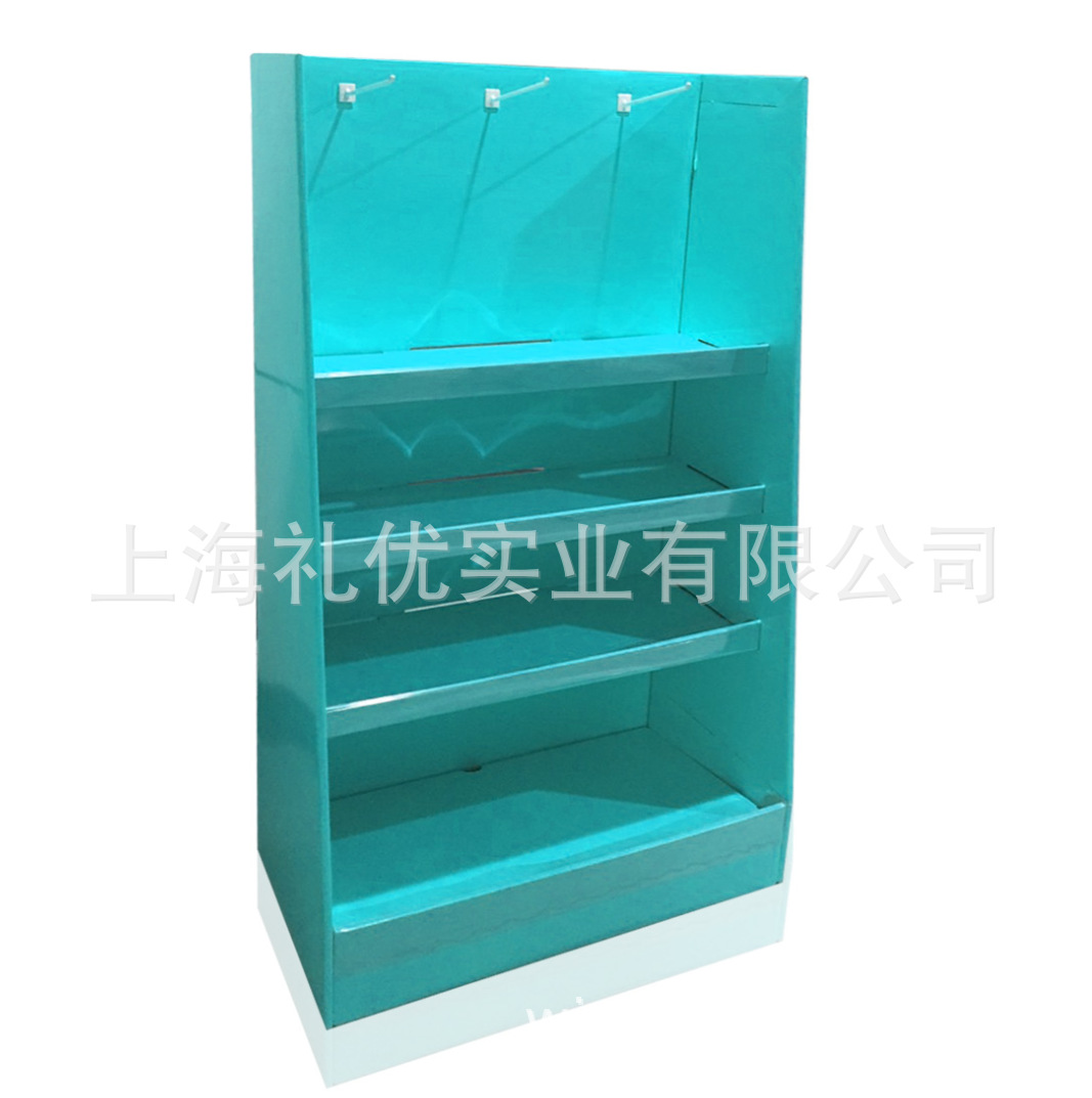 厂家定做挂钩式纸质展示架 纸货架 纸堆头 超市促销纸展示架