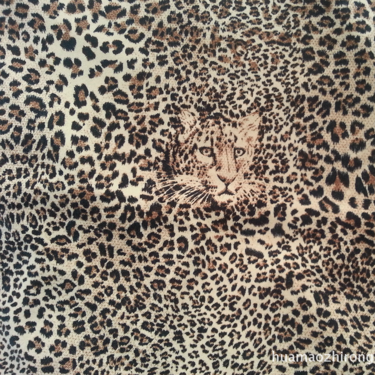 现货供应 单面绒 针织底布植绒印豹纹涤纶1.5M幅宽绒布