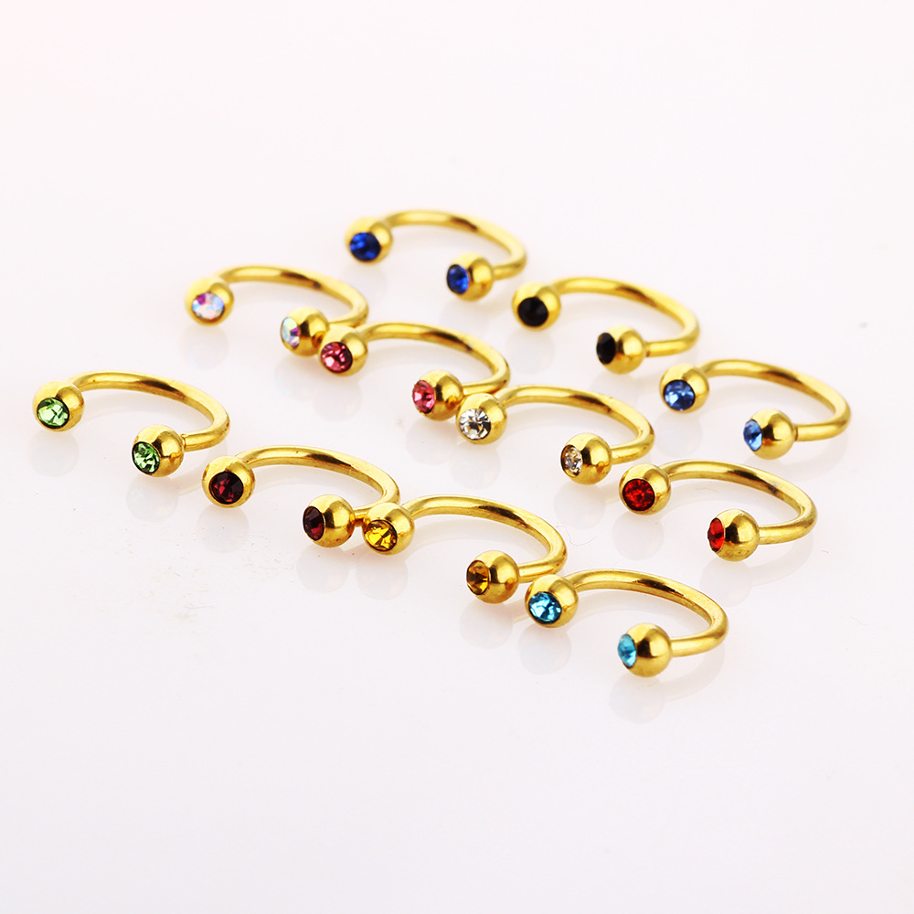 Pointed titanium steel lip stud product view