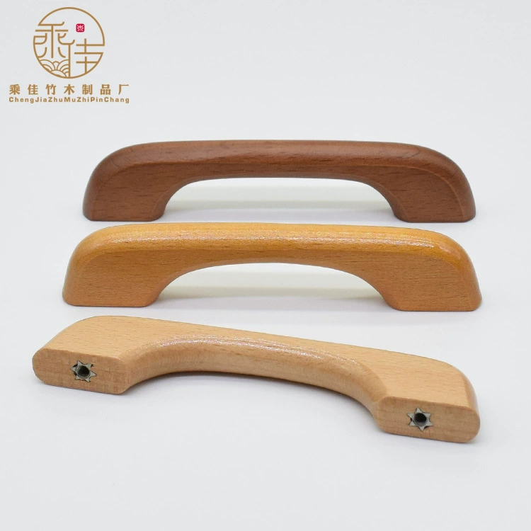 Прямая поставка с фабрики Буковый лак деревянная ручка из цельного дерева шкаф дверной ящик деревянная ручка мебель двойное отверстие деревянная ручка