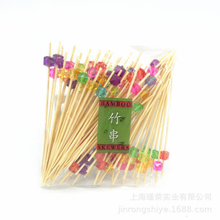 Disposable bamboo fruit stick fruit fork art stick cocktail stick Toothpick Flower Stick string stick sandwich bamboo stick