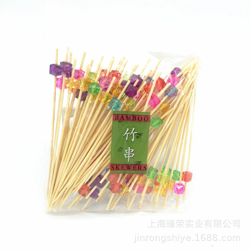 Устранимая бамбуковая ручка бамбука сэндвича ручки строки ручки цветка зубочистки ручки искусства вилки плода ручки плода