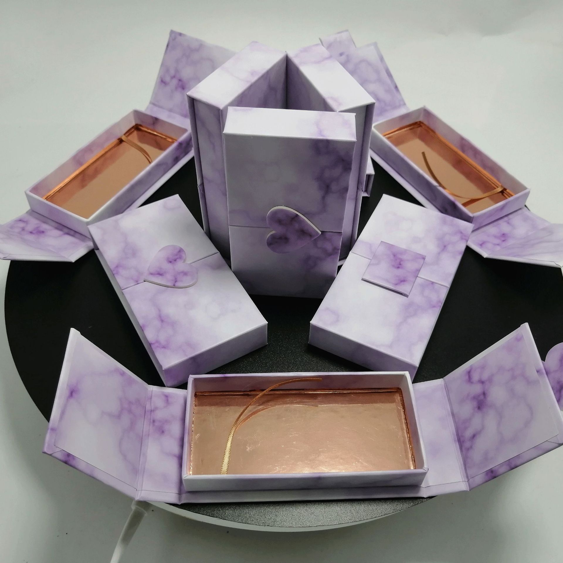 厂家直销磁扣盒睫毛包装盒化妆品盒子纸盒可增加logo烫金