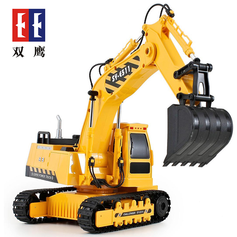 Double Eagle E568/E511 Electric remote control excavator charge alloy Triple Excavator Genuine children Toys