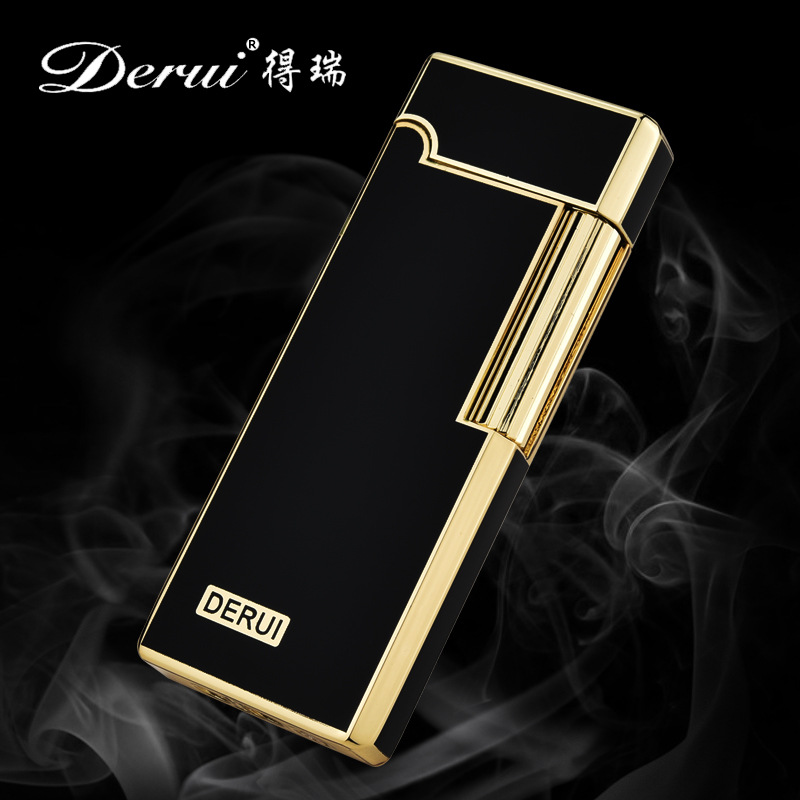 正品德瑞朗声个性充气异型超薄打火机创意复古老式砂轮抖音网红款