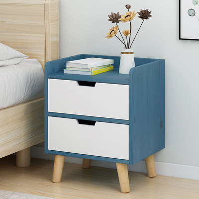 实木简约柜子小型床头柜收纳柜简易多功能北欧床边小现代来样定制