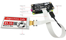 2.6英寸电子墨水屏白底红黑双色字296x152分辨率配套树莓派转接板