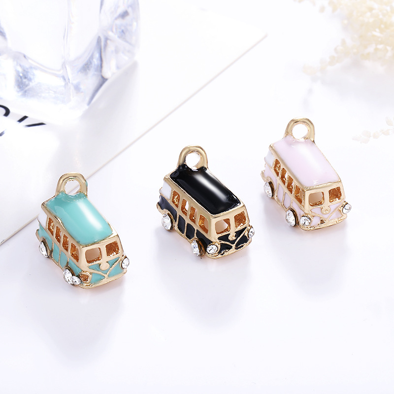 Rhinestones Inlay Material 10 PCS/Package Alloy Rhinestones Bus Pendant