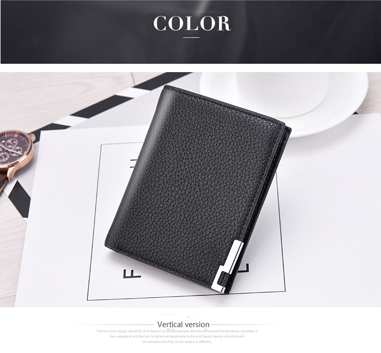 Men's Short Wallet Iron Rim Korean Men's Horizontal Wallet Trend Card Package Dollar Bag display picture 15