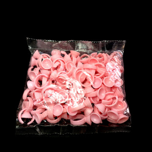Tattooed color cream finger ring Cup tattooed eyebrow floating lip tattoo pink color Cup grafting eyelash glue tray ring