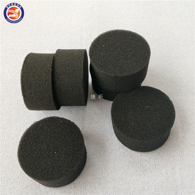 定做 黑色高密度喇叭减震海绵垫 30直径高回弹圆柱降噪海绵
