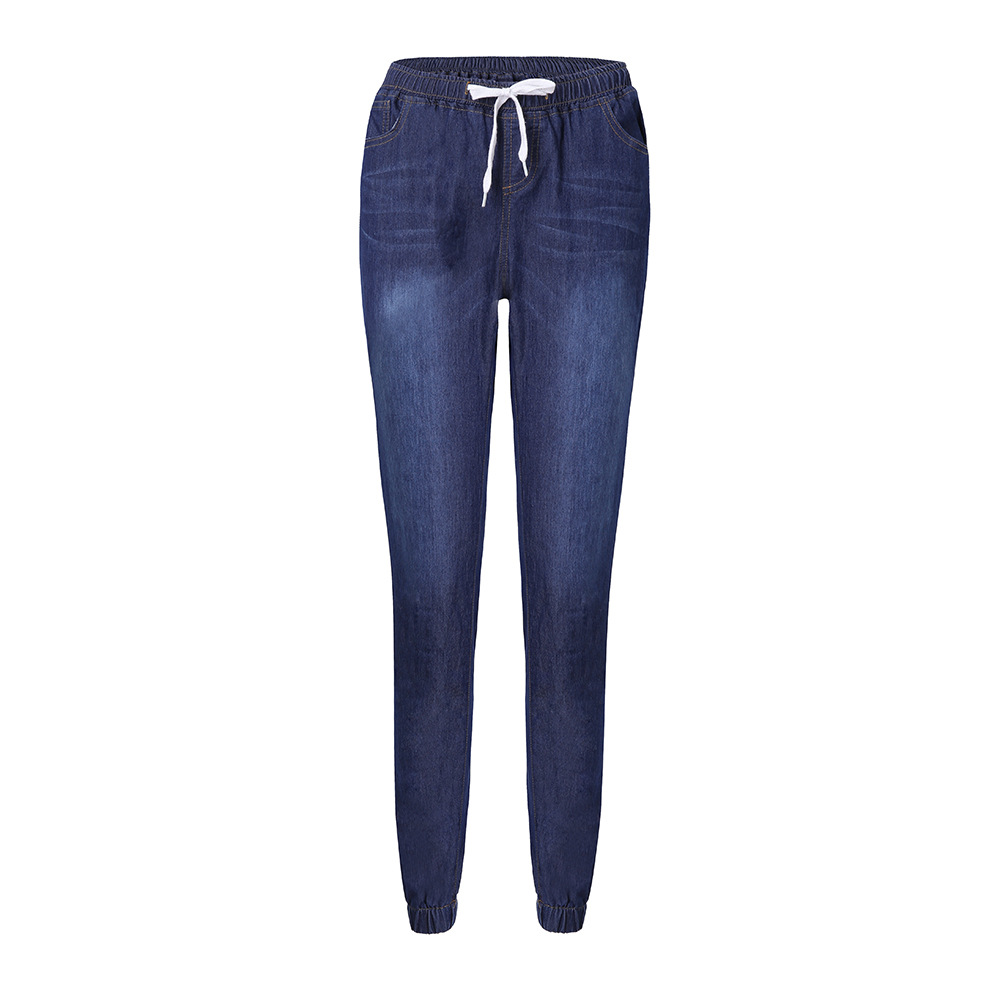 Fashion Solid Color Cotton Blend Full Length Washed Jeans display picture 2