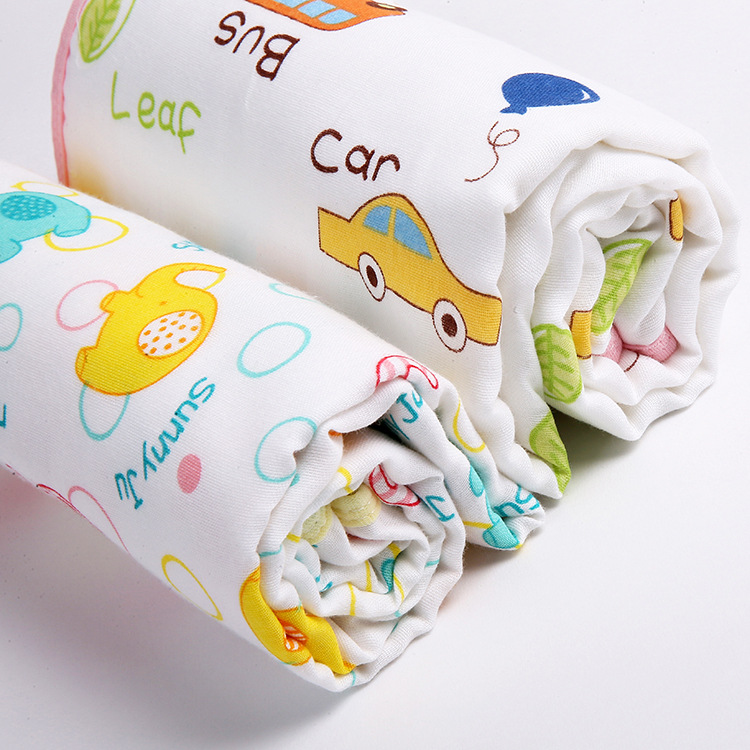 纱布浴巾 婴儿浴巾 超柔吸水 婴幼儿宝宝卡通盖毯